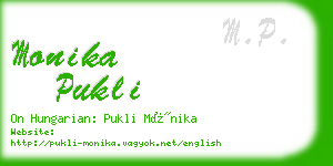 monika pukli business card